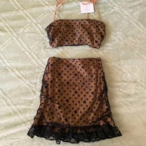 2 Piece Top and Skirt Set